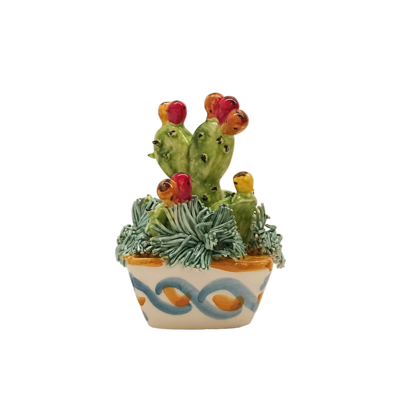 vasetto con fico d'india caltagirona