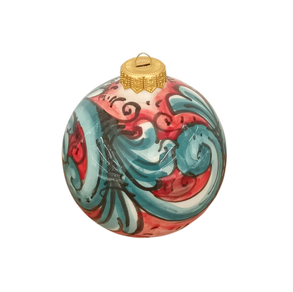 pallina colorata in maiolica di caltagirone