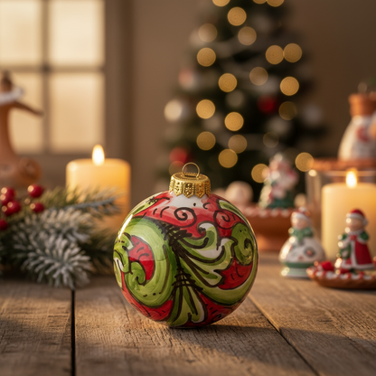 pallina per albero di natale in ceramica