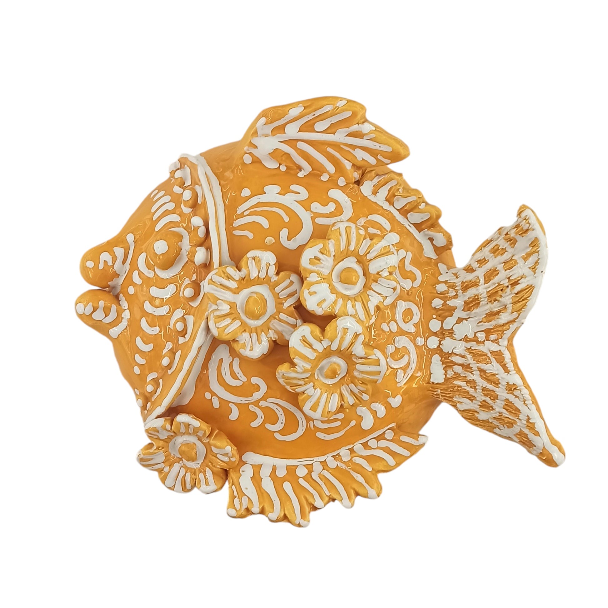 Pesce ceramica fatto a mano Guzzardi Salvatore caltagirone