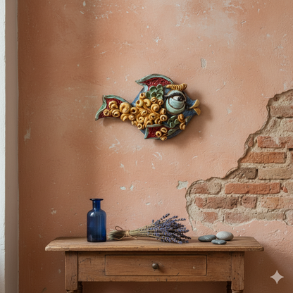 pesce artigianale in maiolica