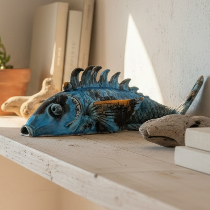 pesce decorato in ceramica di sicilia