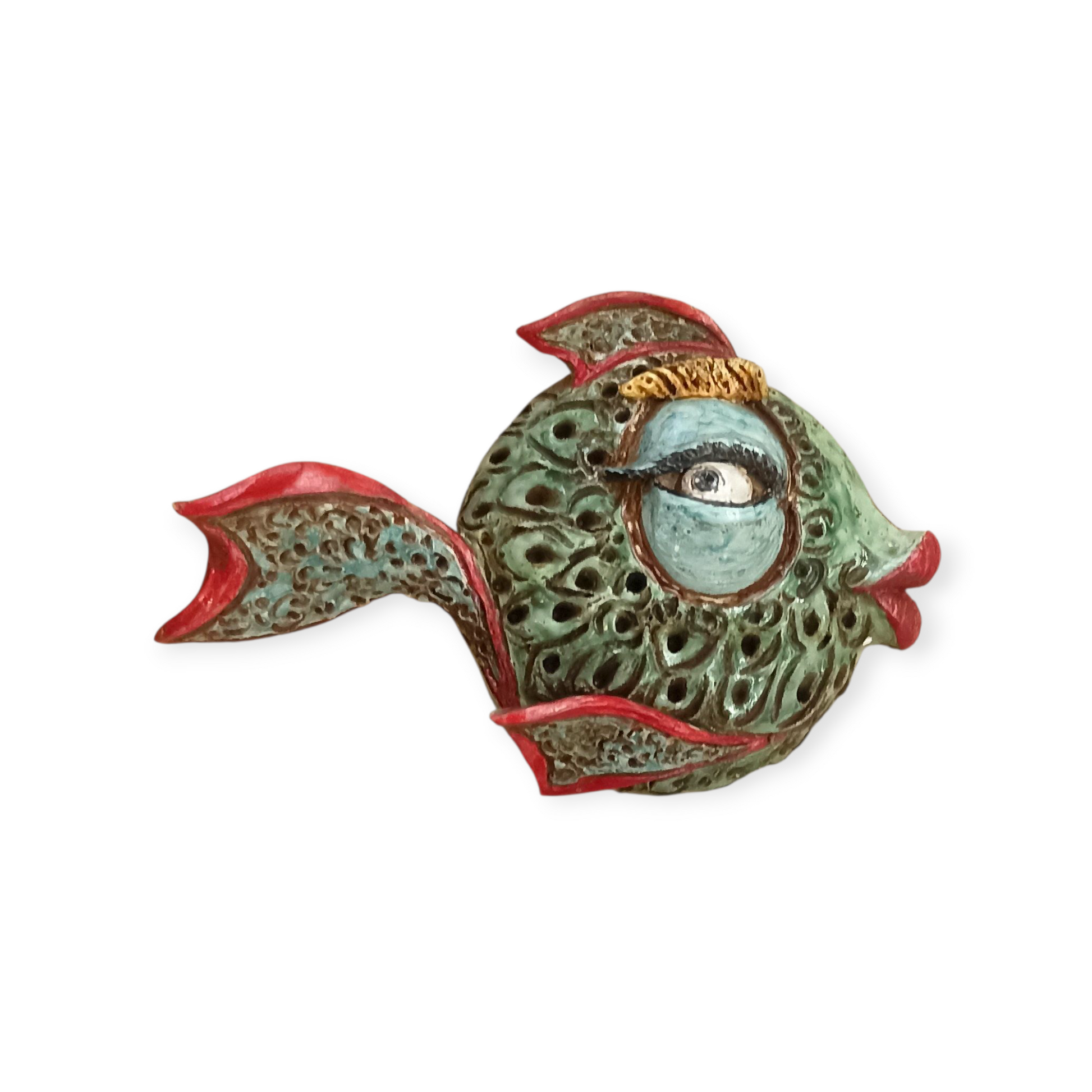 pesce in ceramica caltagirone fatto a mano