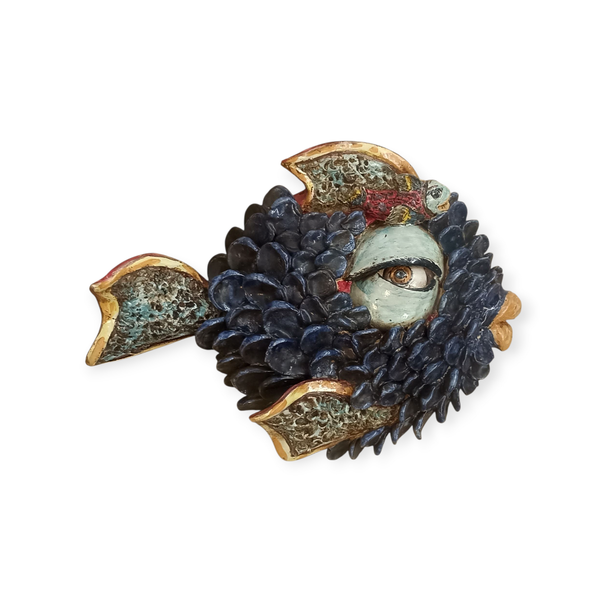 pesce artistico in maiolica di caltagirone