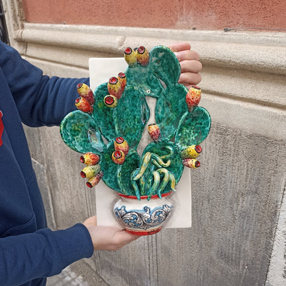 cactus in ceramica da parete