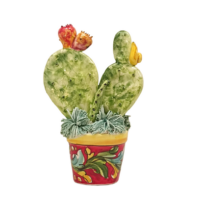 vaso con piantina di caltagirone