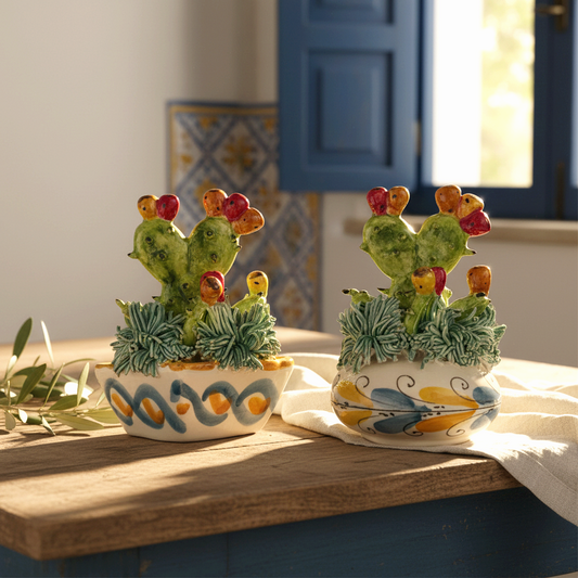 pianta fico d'india ceramica