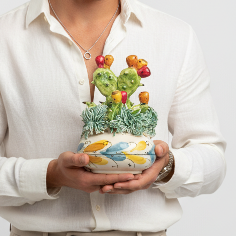 cactus in ceramica siciliana