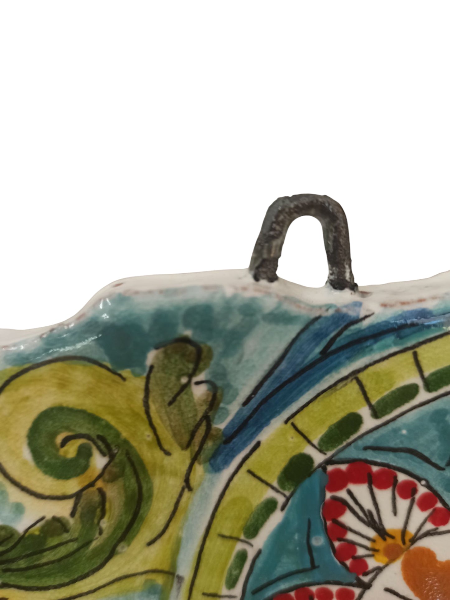 tagliere per la tavola in maiolica di sicilia