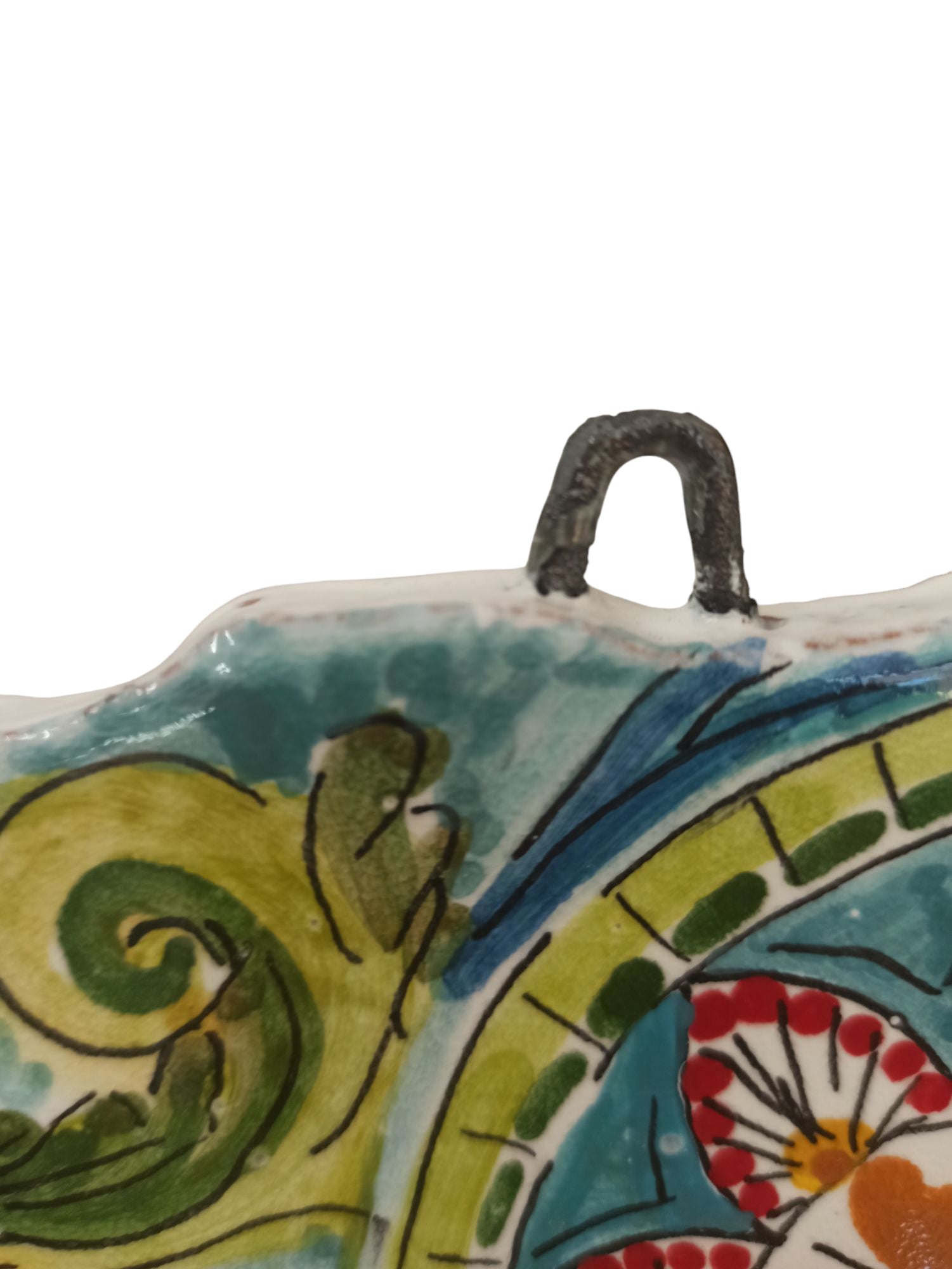 tagliere per la tavola in maiolica di sicilia