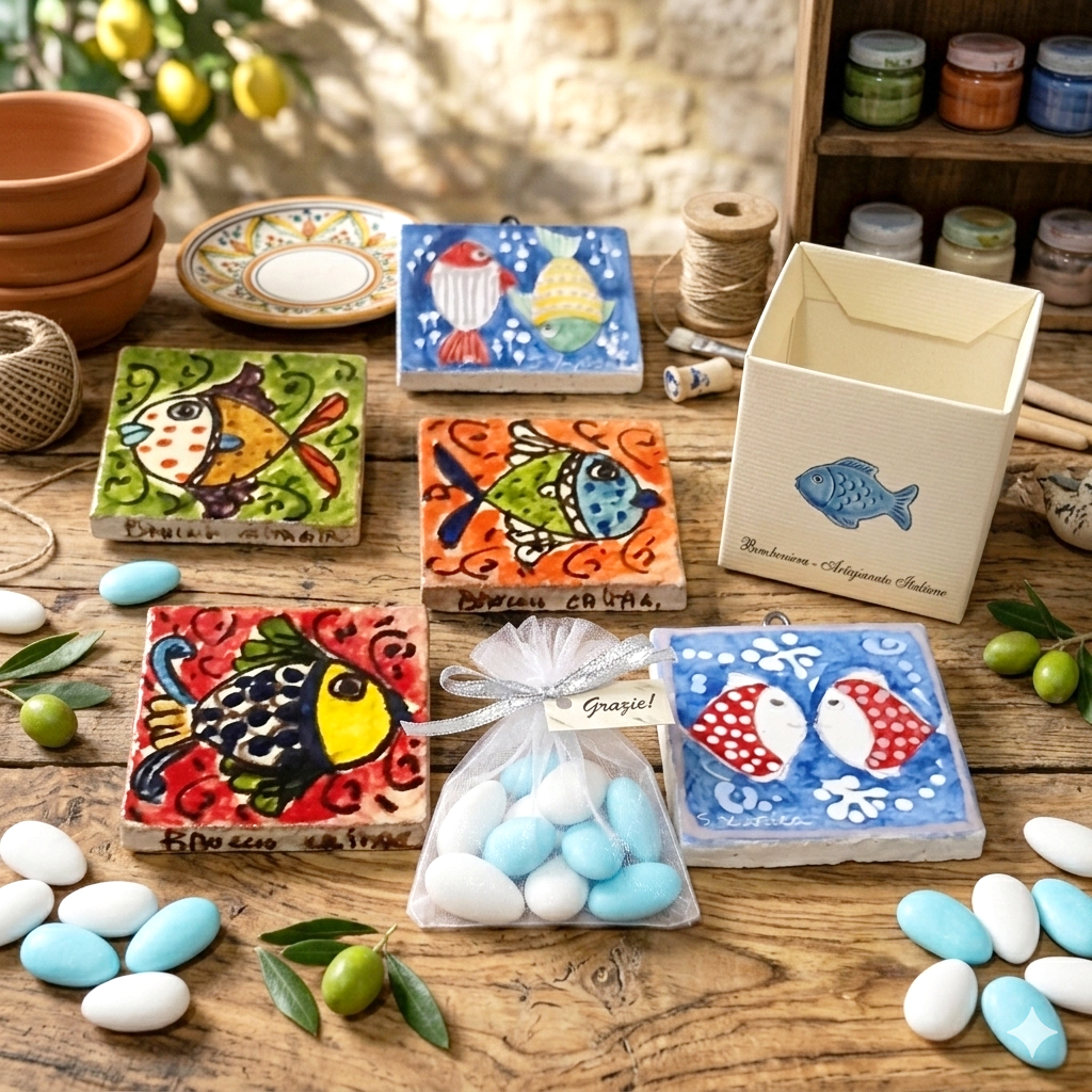 bomboniera in ceramica siciliana originale