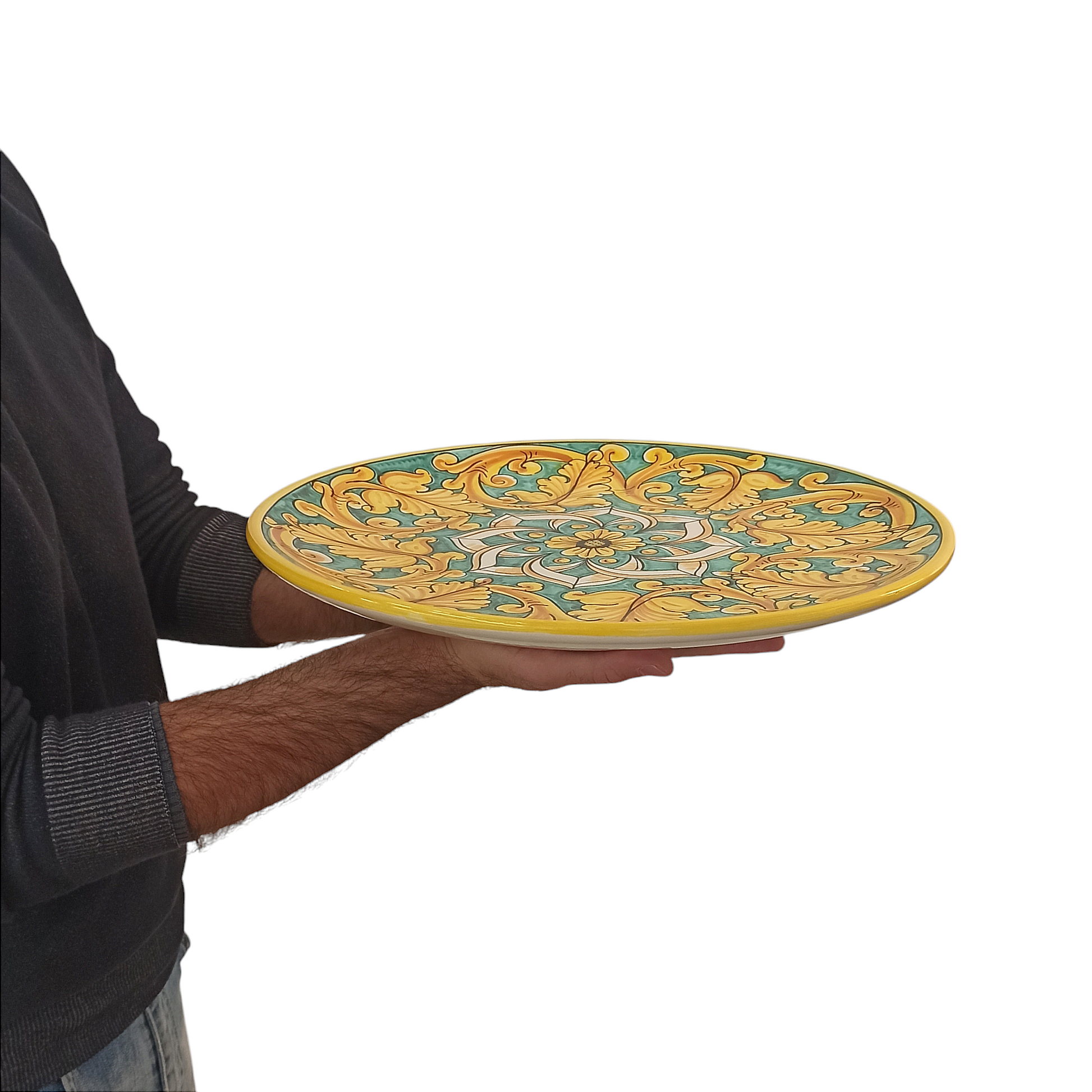 vassoio da portata in ceramica di Caltagirone