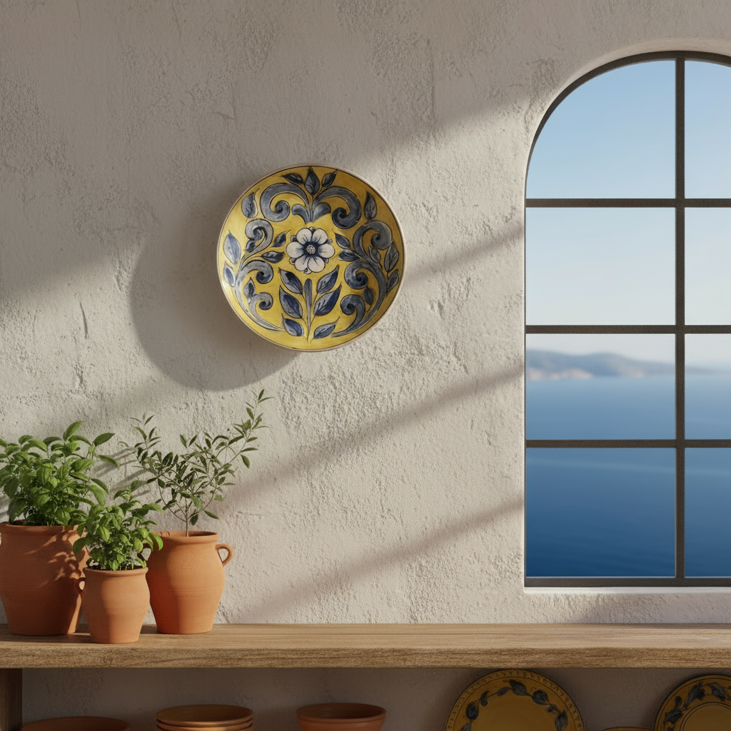 piatto da appendere al muro maiolica siciliana