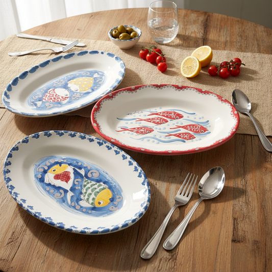 piatti ovali come antipastiera