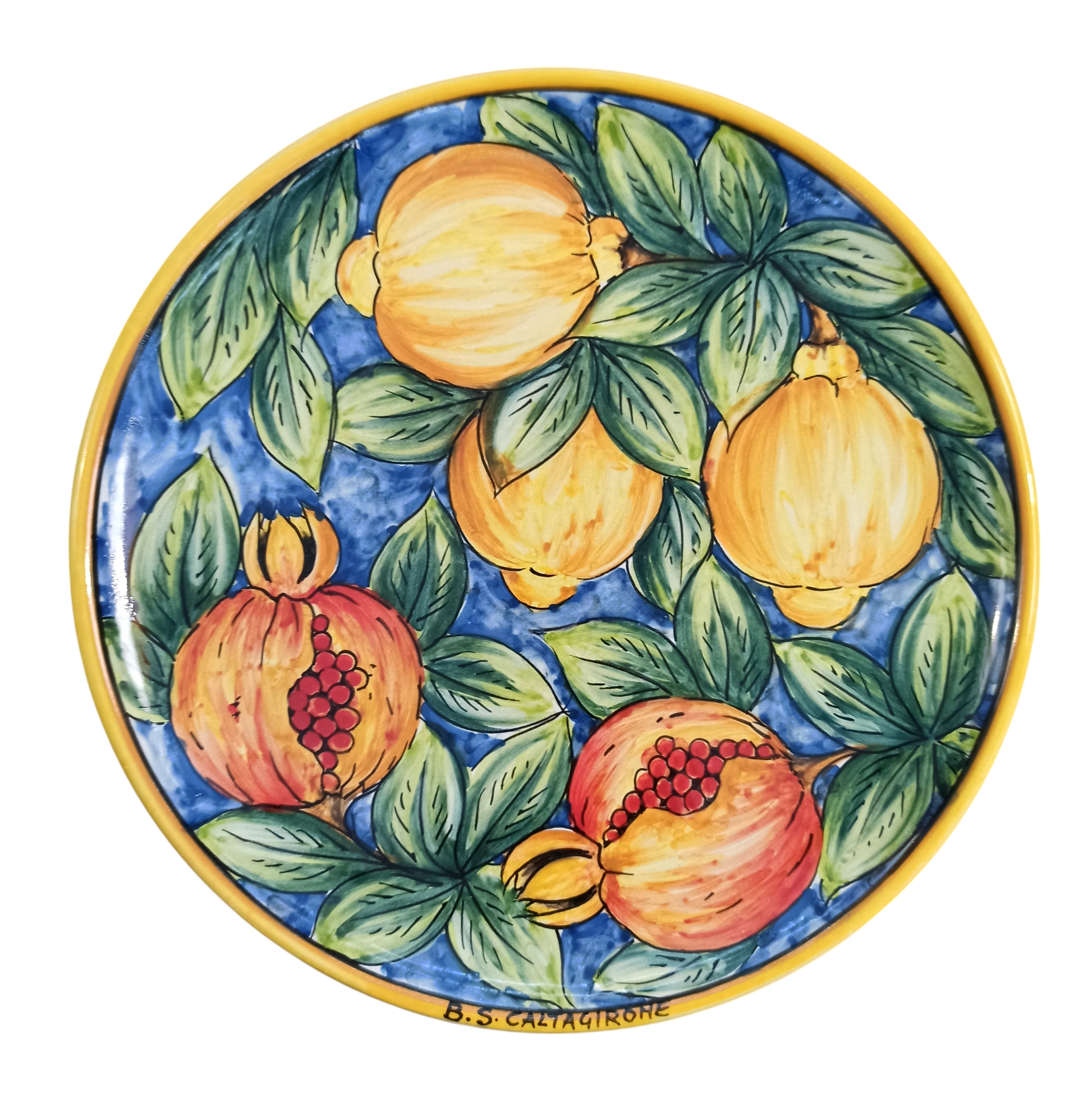 vassoio in maiolica siciliana di caltagirone