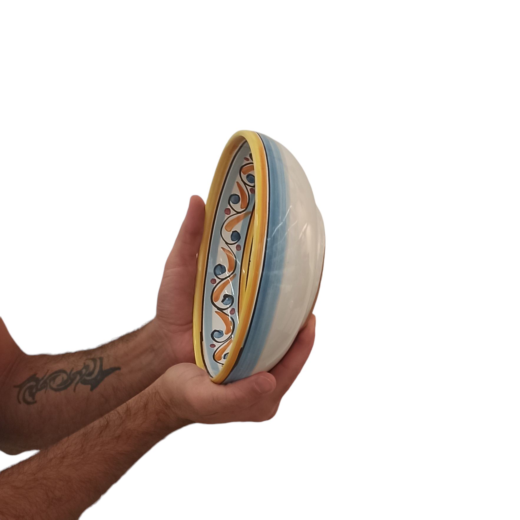 porta insalata in ceramica siciliana di Caltagirone