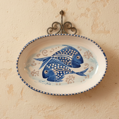 piatto decorato per casa estiva
