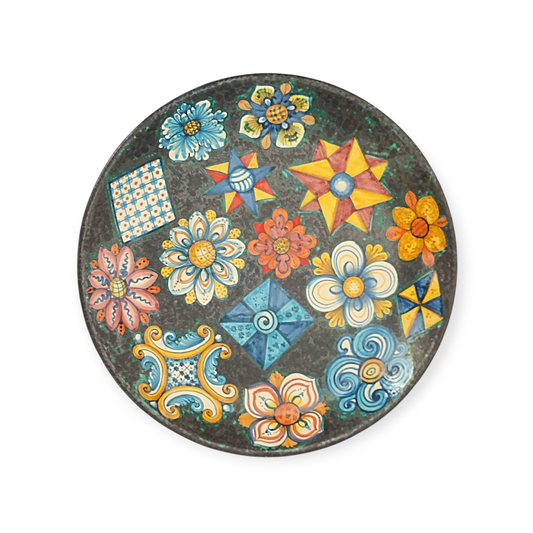 piatto artigianale maiolica siciliana 