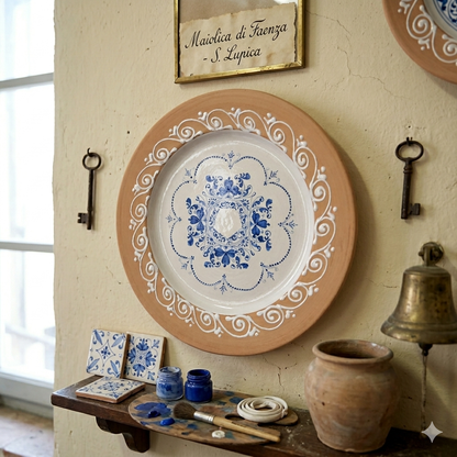 piatto da parete in ceramica