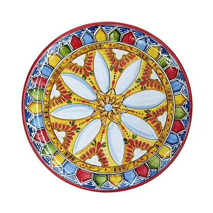 piatto di sicilia con decoro fatto a mano
