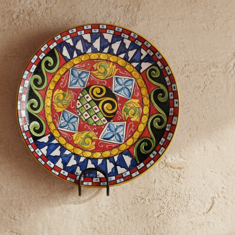 piatto in ceramica siciliana