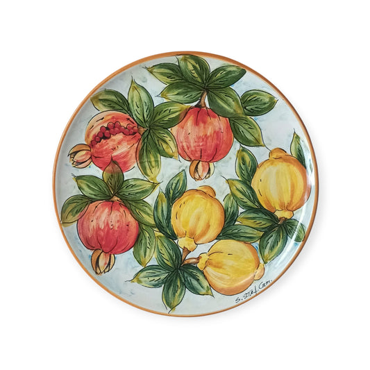 piatto decorato maiolica di sicilia