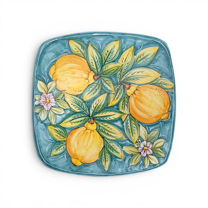 piatto decorato ceramica siciliana 