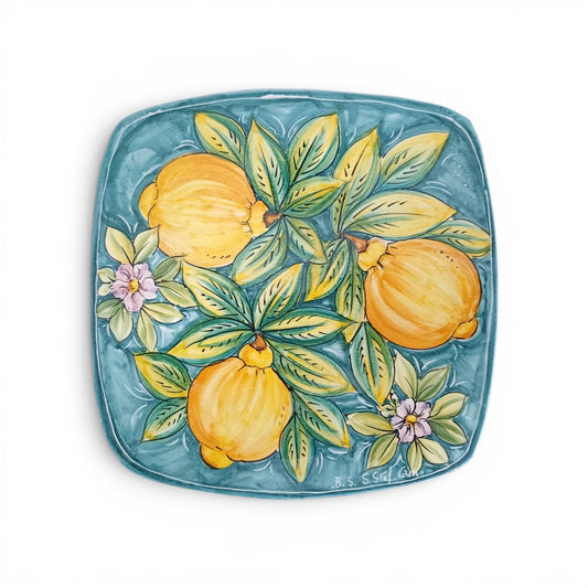 piatto decorato ceramica siciliana 