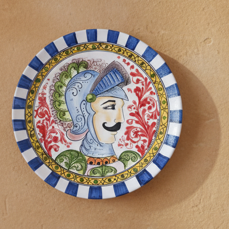 piatto in maiolica di sicilia fato a caltagirone