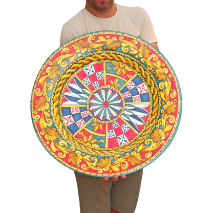 piatto in maiolica di sicilia grande