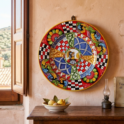 piatto grande in ceramica siciliana 