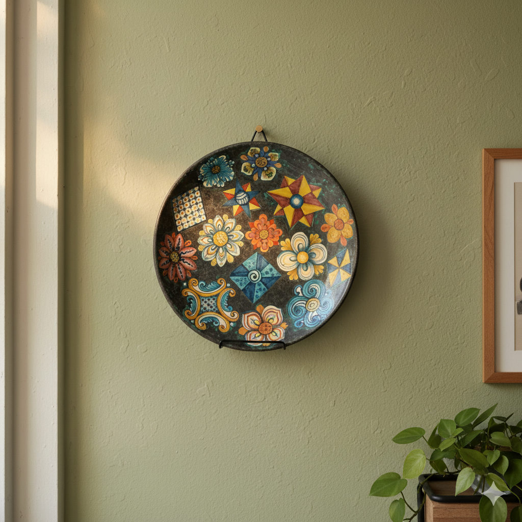 piatto artigianale in ceramica siciliana