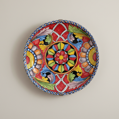 piatto ceramica siciliana colorato