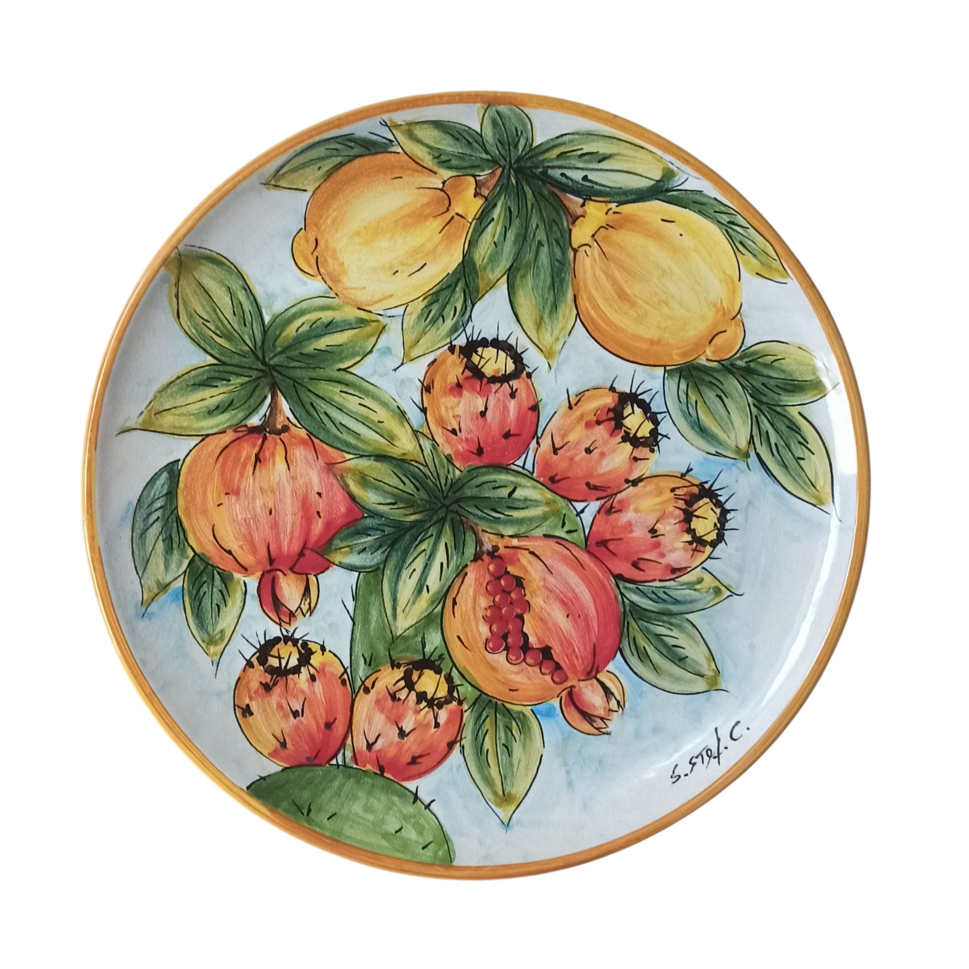 piatto artigianale decorato