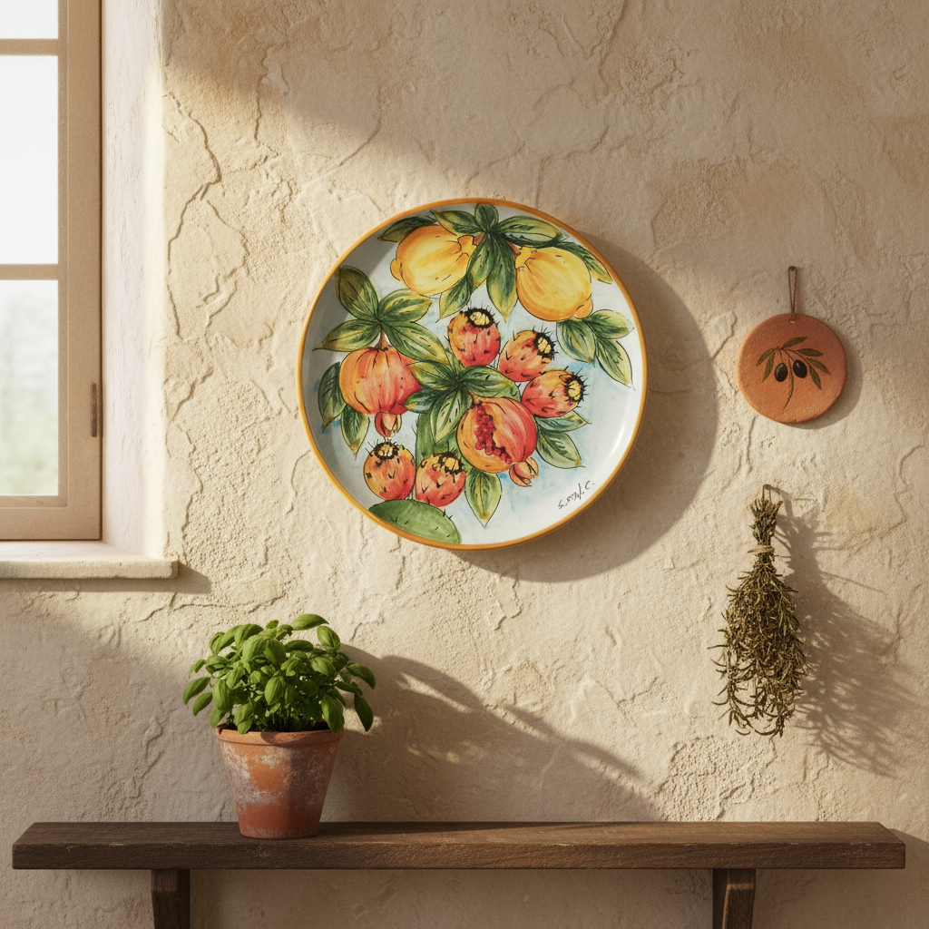 antipastiera in maiolica caltairone