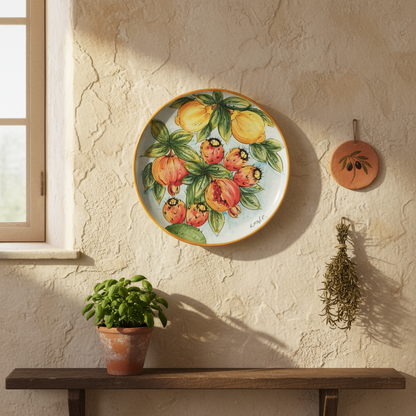 antipastiera in maiolica caltairone