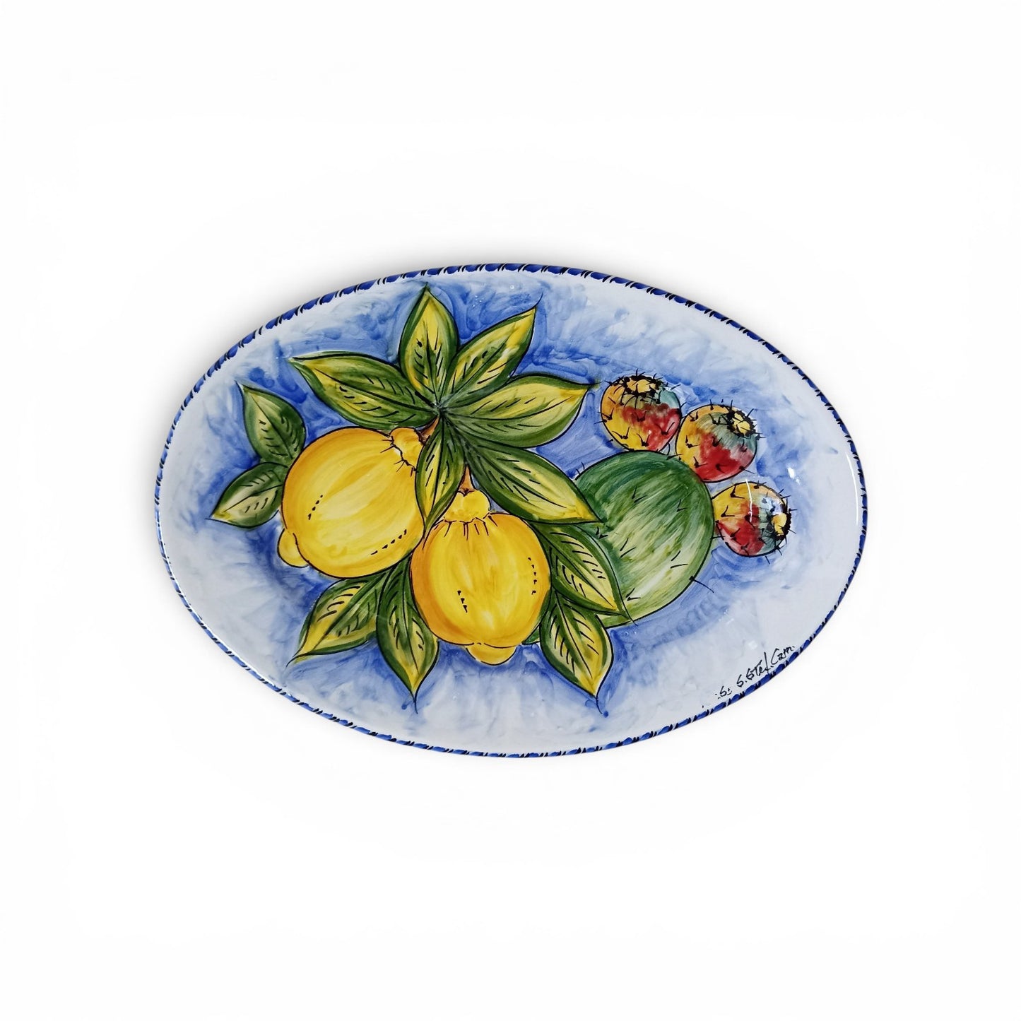 piatto con limoni caltagirone