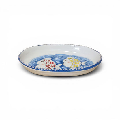 vassoio ovale per aperitivi in ceramica