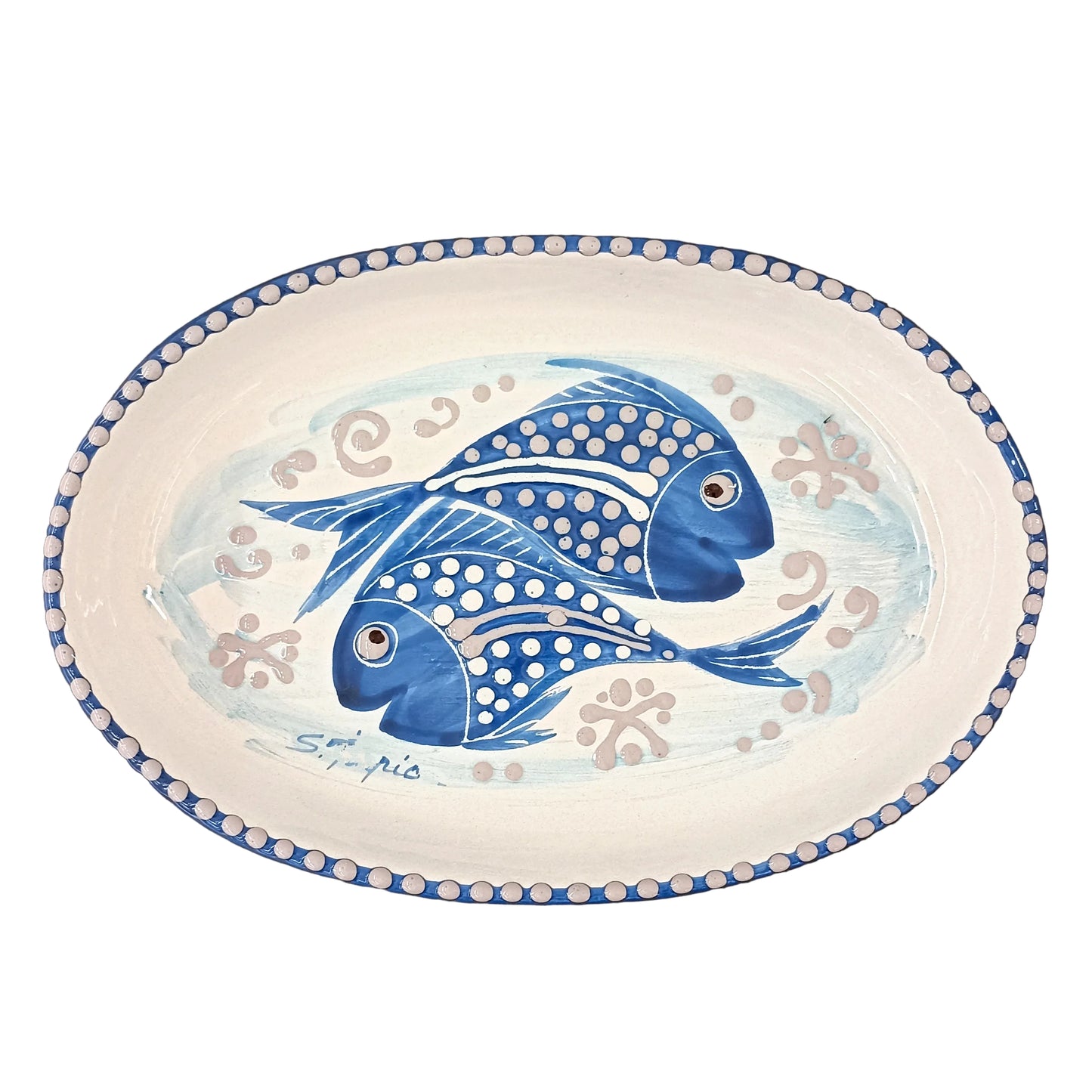 piatto ovale per servire il pesce