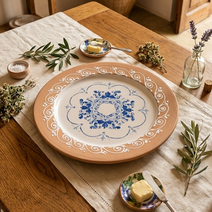 piatto in maiolica centrotavola