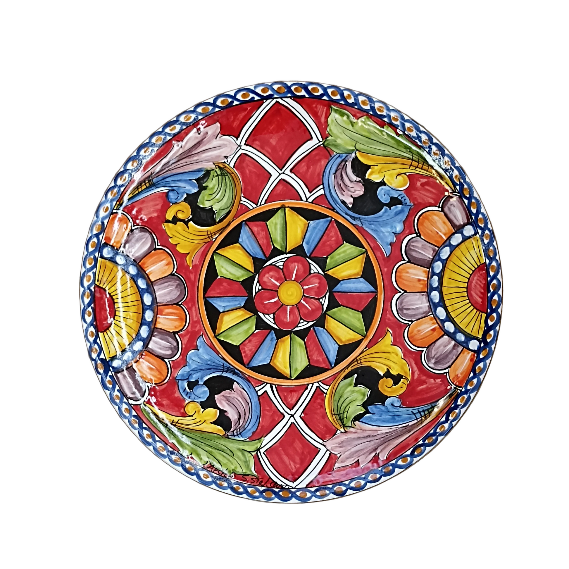 piatto maiolica siciliana ceramica