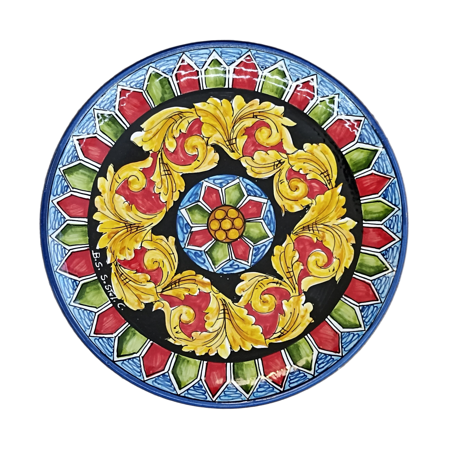 piatto in maiolica siciliana