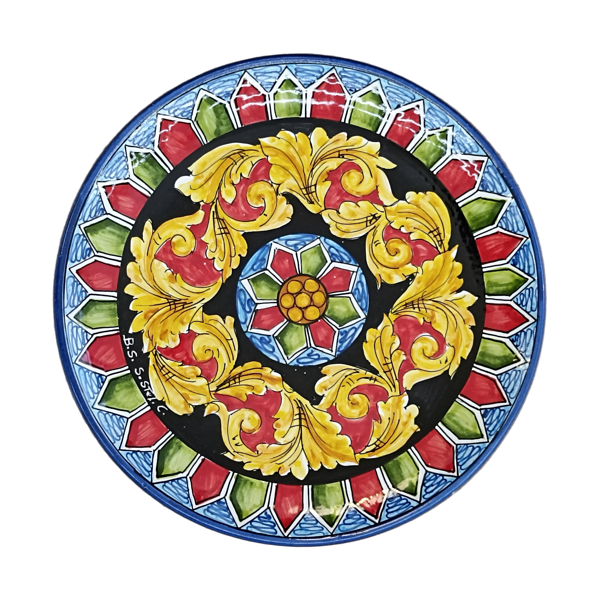 piatto in maiolica siciliana