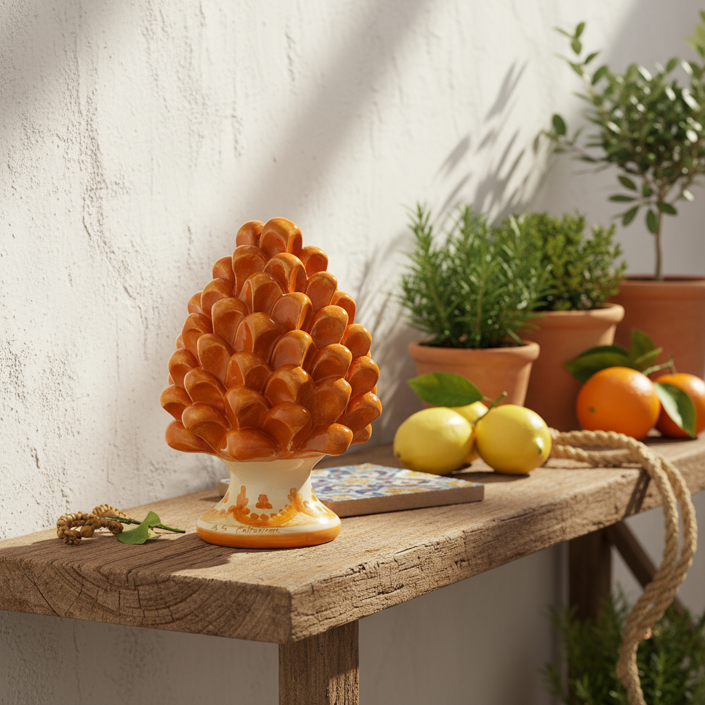 Sicilian Pine Cone Ceramic "ancient yellow"