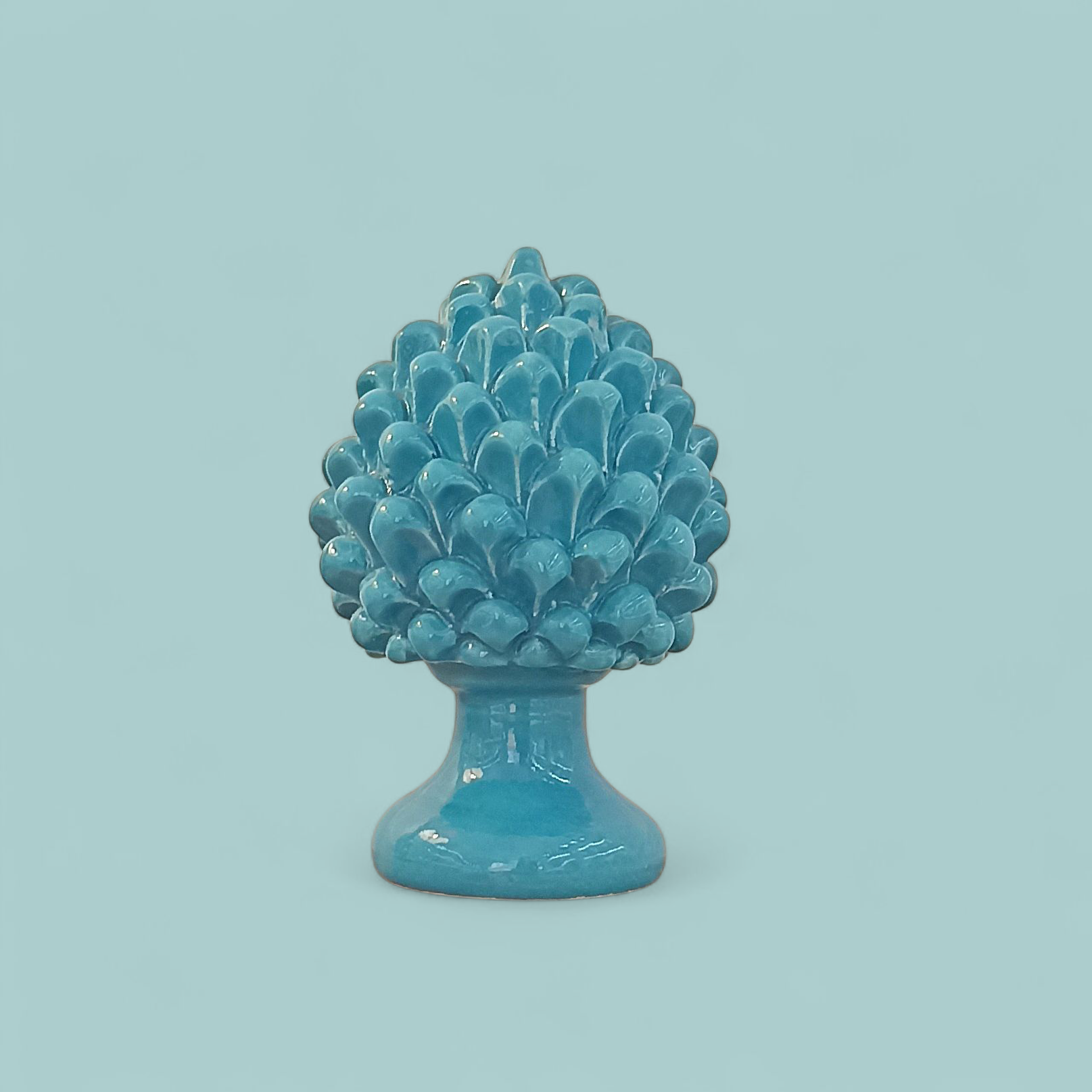 pigna turchese in ceramica