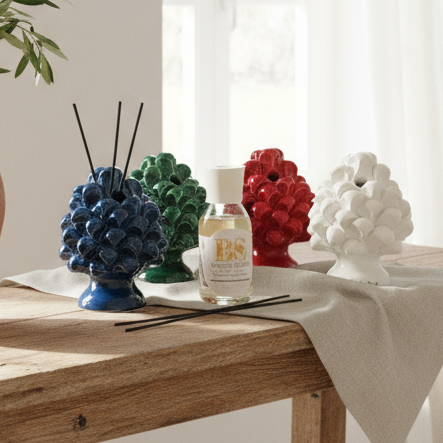 pigna diffusore di essenza maiolica