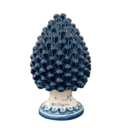 pigna artigianale in maiolica blu