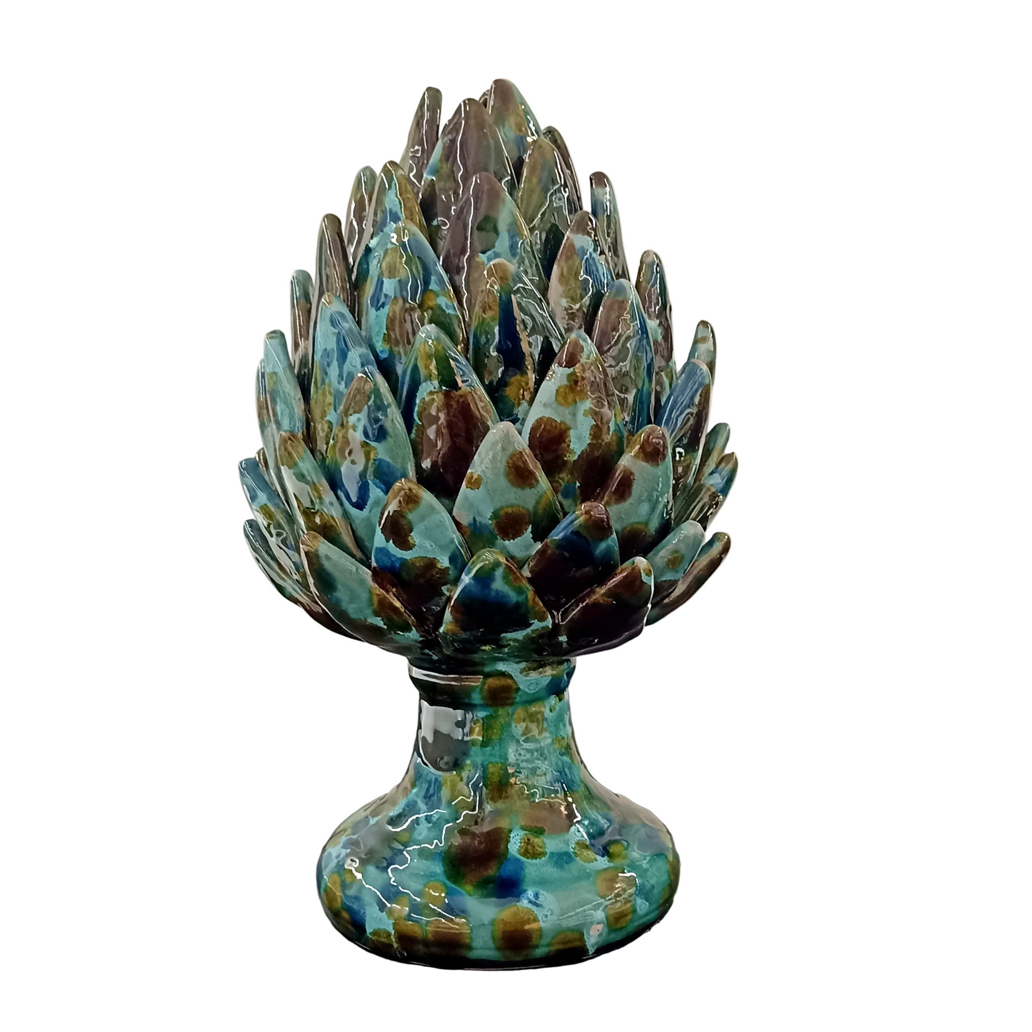 pigna carciofo in maiolica di sicilia