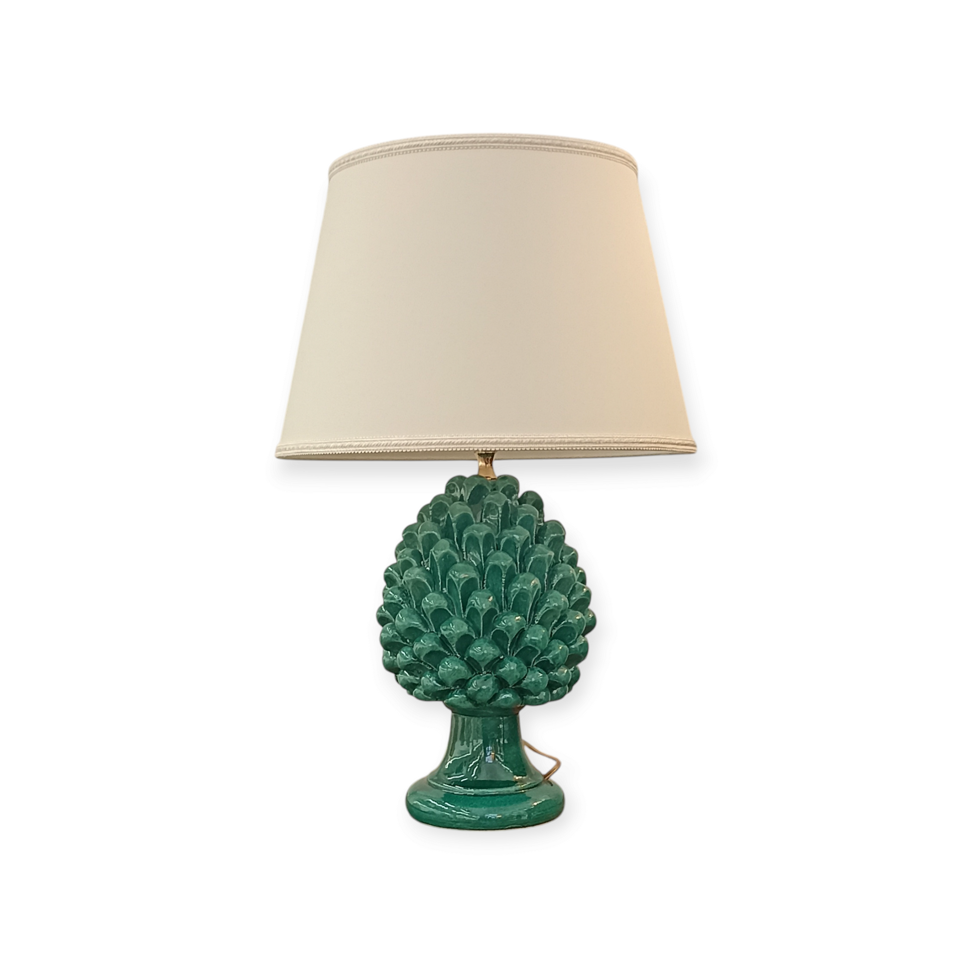 lume da tavolo in ceramica di Caltagirone