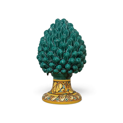 pigna verde in maiolica di caltagirone
